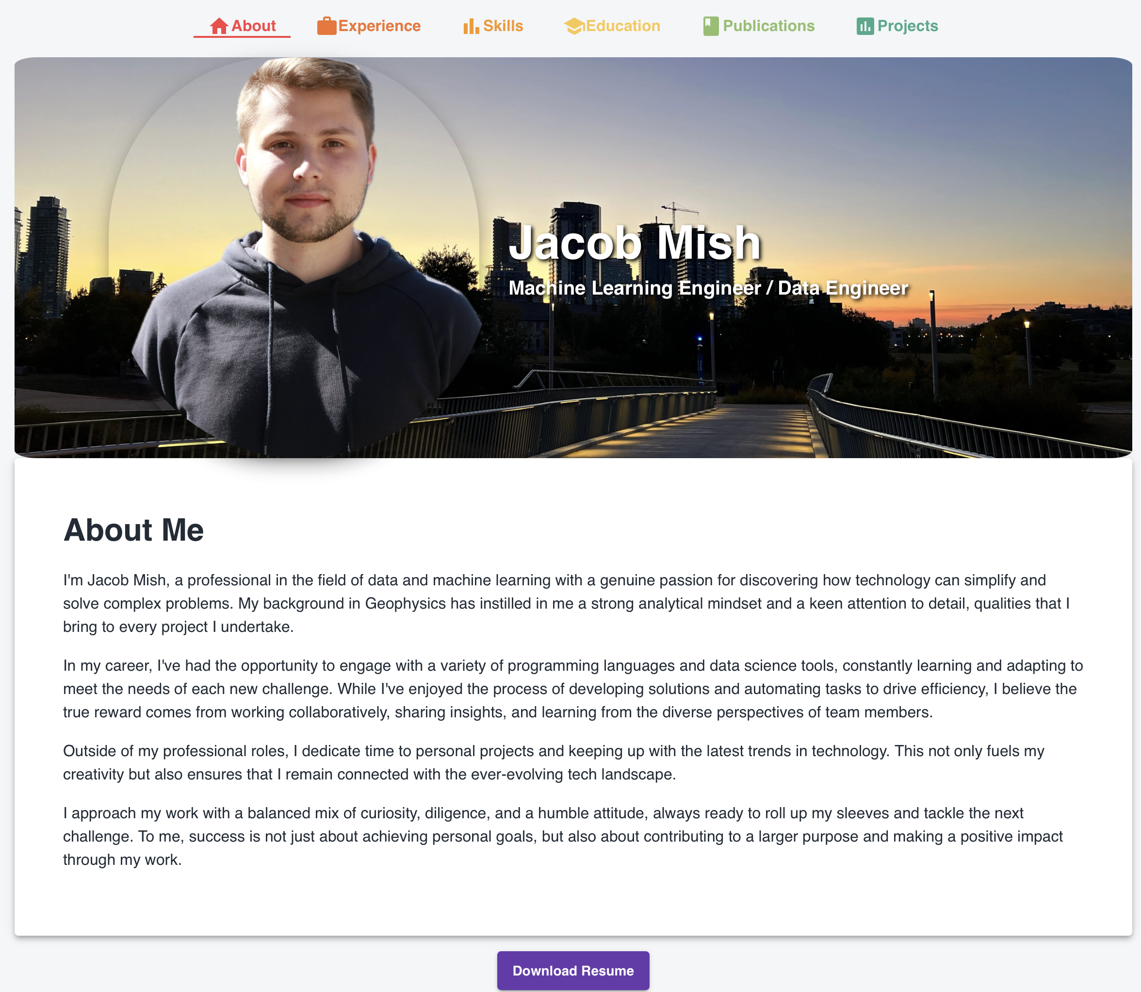 My Legacy Portfolio Website screenshot